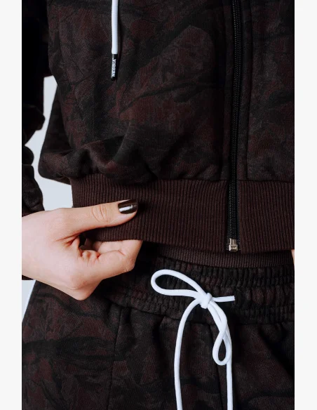 NEBBIA Zip-up hoodie POWER Camo dark