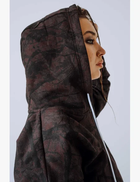 NEBBIA Zip-up hoodie POWER Camo dark