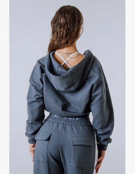 NEBBIA Zip-up Hoodie POWER gray