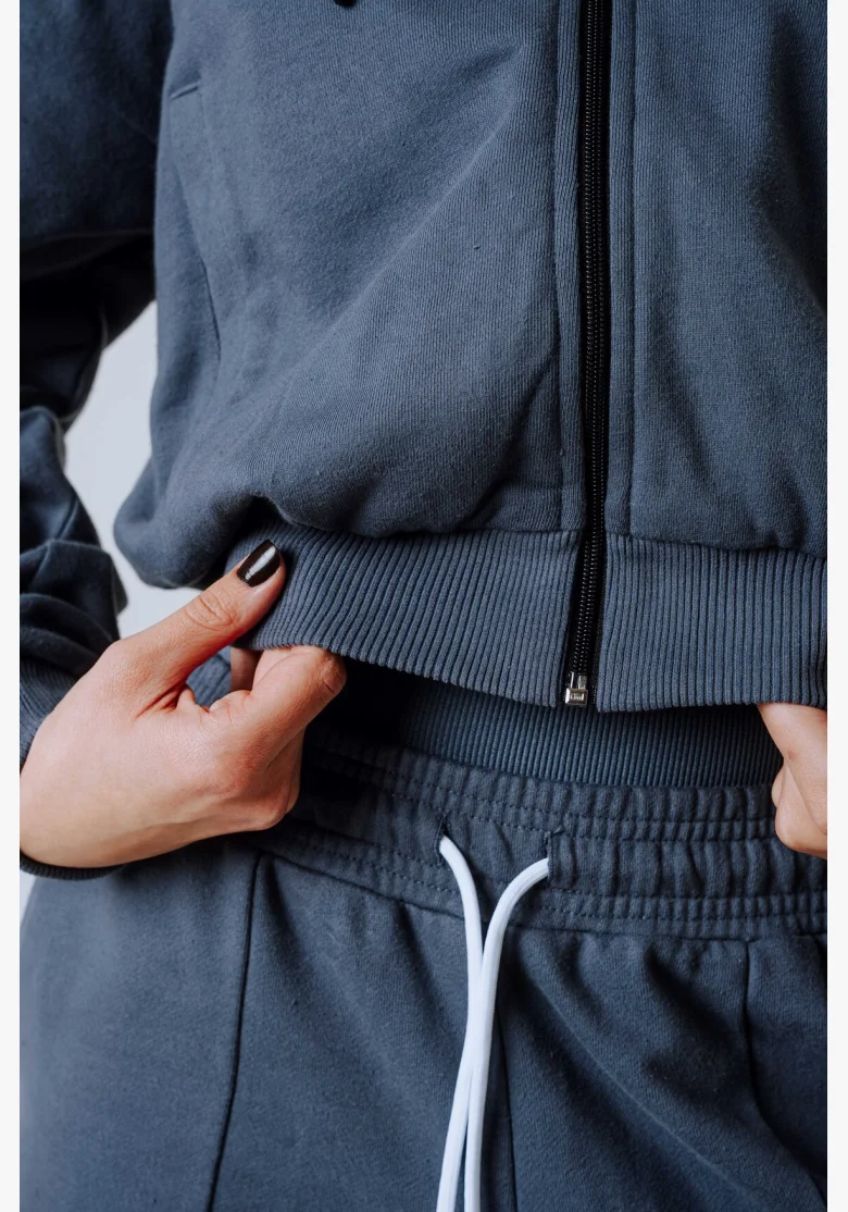 NEBBIA Zip-up Hoodie POWER gray