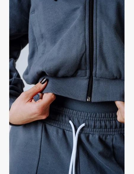 NEBBIA Zip-up Hoodie POWER gray