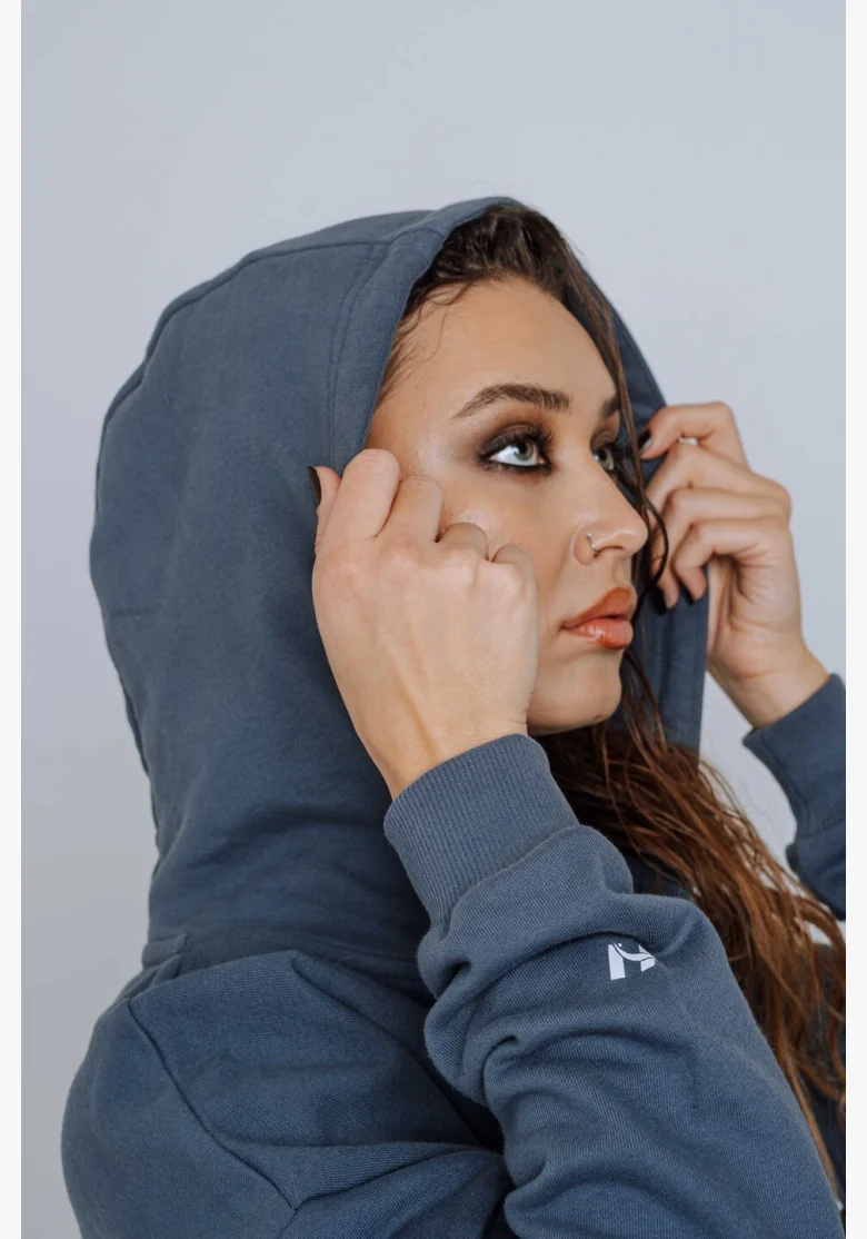 NEBBIA Zip-up Hoodie POWER gray
