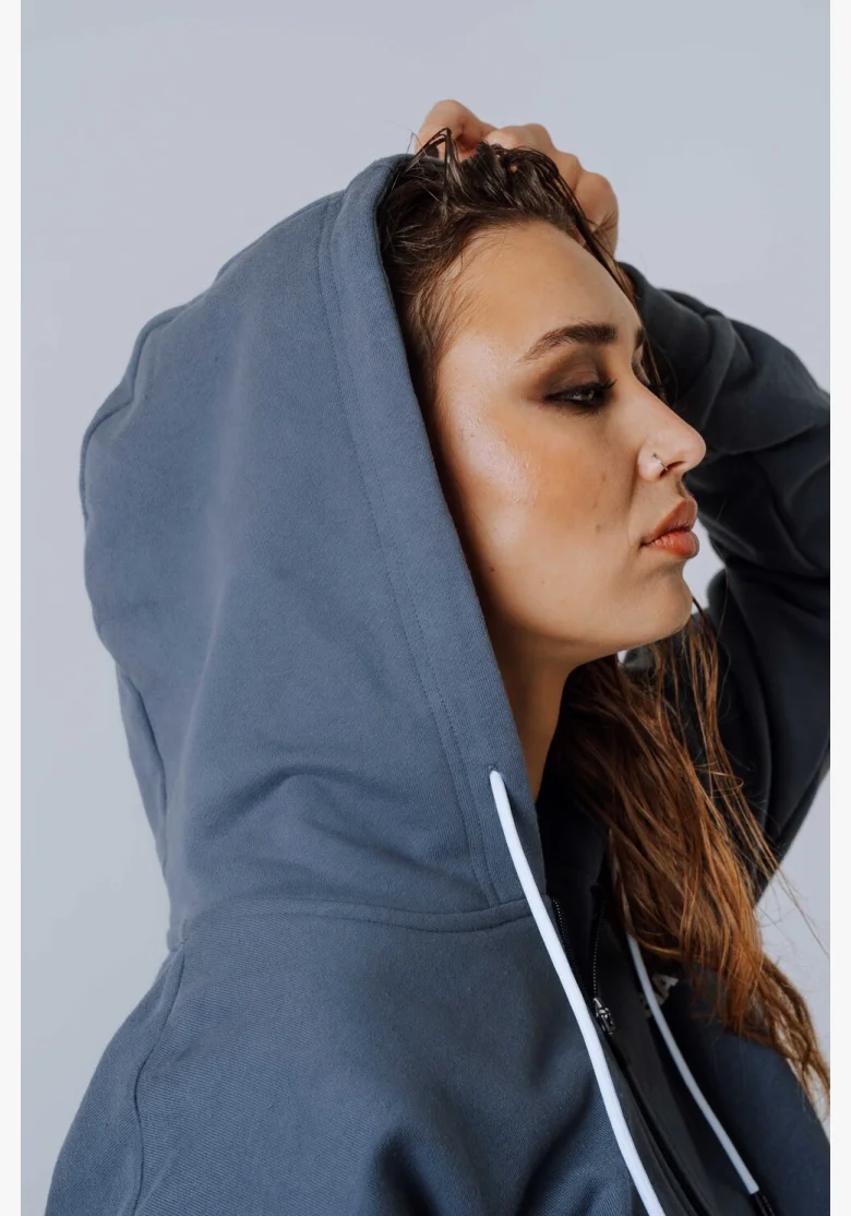 NEBBIA Zip-up Hoodie POWER gray
