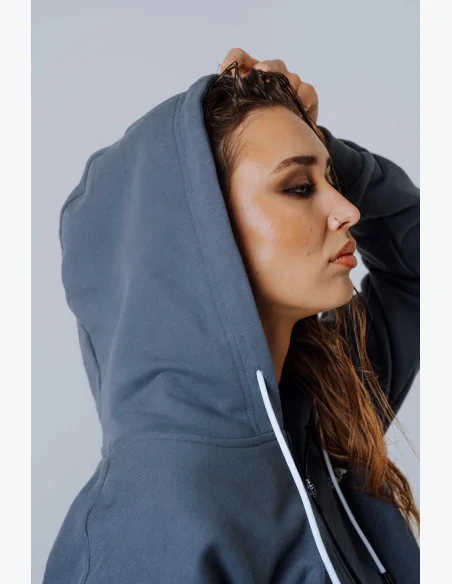 NEBBIA Zip-up Hoodie POWER gray