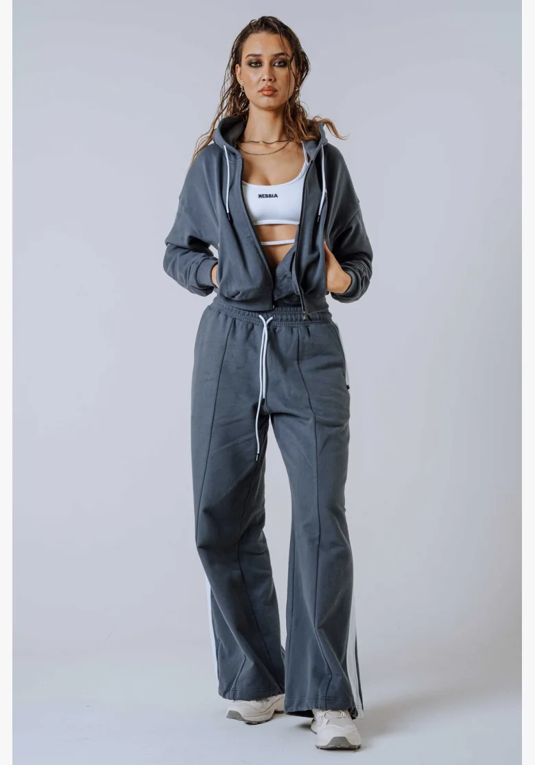 NEBBIA Zip-up Hoodie POWER gray