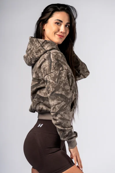NEBBIA Zip Hoodie POWER Camo pale 2
