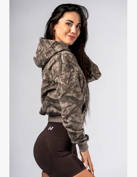 NEBBIA Zip Hoodie POWER Camo pale