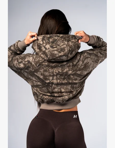 NEBBIA Zip Hoodie POWER Camo pale