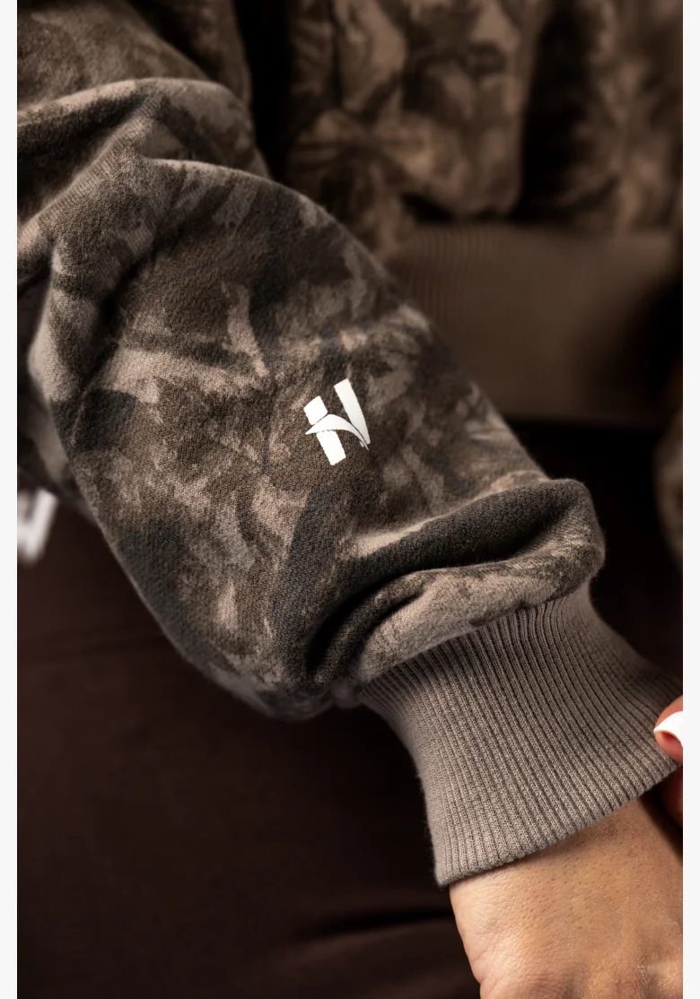 NEBBIA Zip Hoodie POWER Camo pale