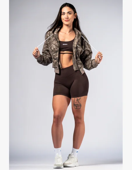 NEBBIA Zip Hoodie POWER Camo pale