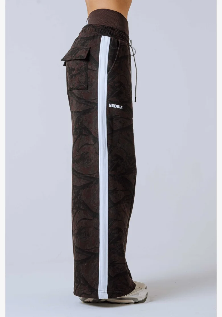 NEBBIA Oversized sweatpants POWER Camo dark