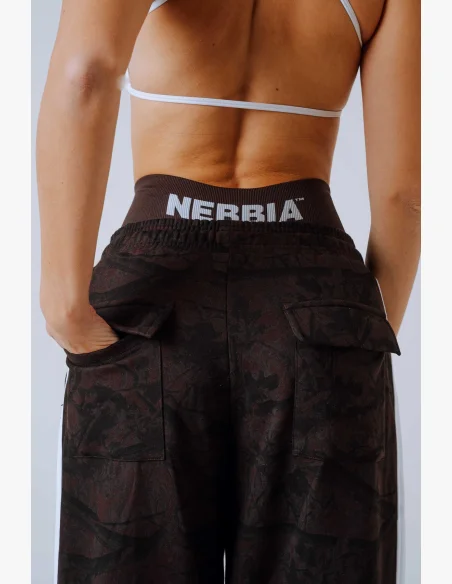 NEBBIA Oversized sweatpants POWER Camo dark