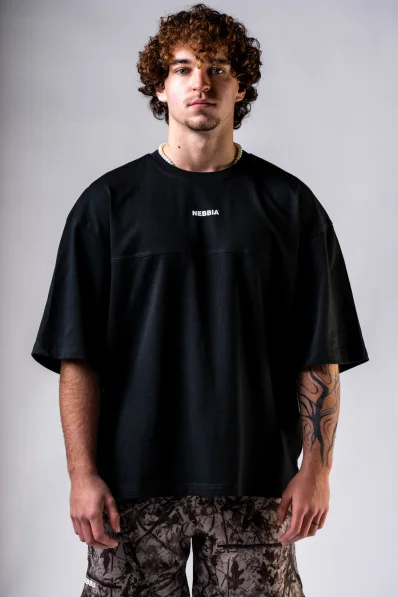 NEBBIA Oversized t-shirt POWER black