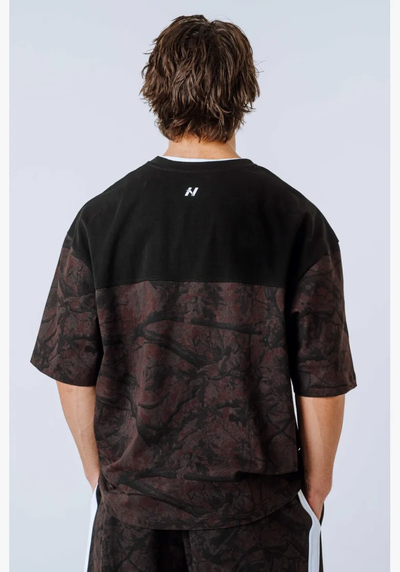 NEBBIA Oversized t-shirt POWER Camo dark