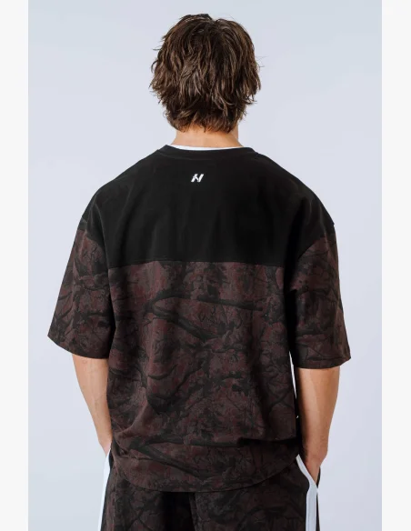 NEBBIA Oversized t-shirt POWER Camo dark