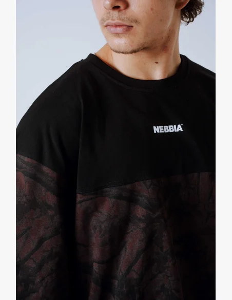 NEBBIA Oversized t-shirt POWER Camo dark