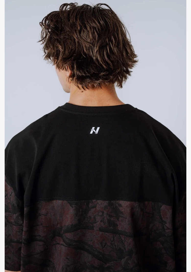NEBBIA Oversized t-shirt POWER Camo dark