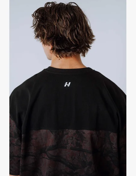 NEBBIA Oversized t-shirt POWER Camo dark