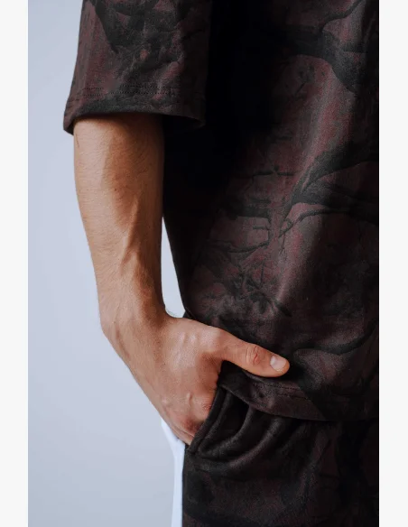 NEBBIA Oversized t-shirt POWER Camo dark