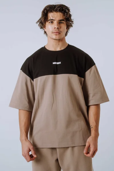 NEBBIA Oversized t-shirt POWER beige