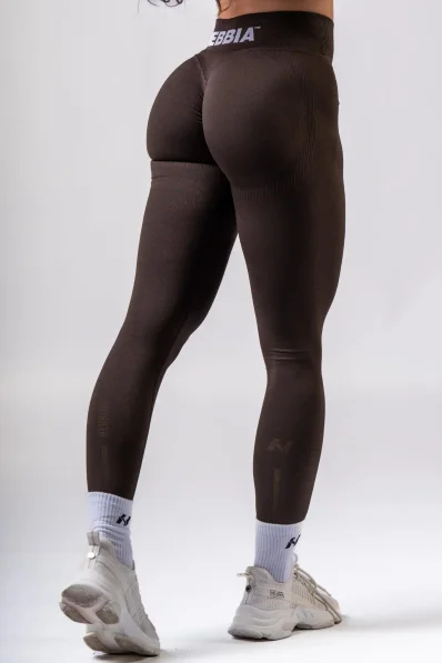 NEBBIA High-waist push-up leggings POWER brown 2