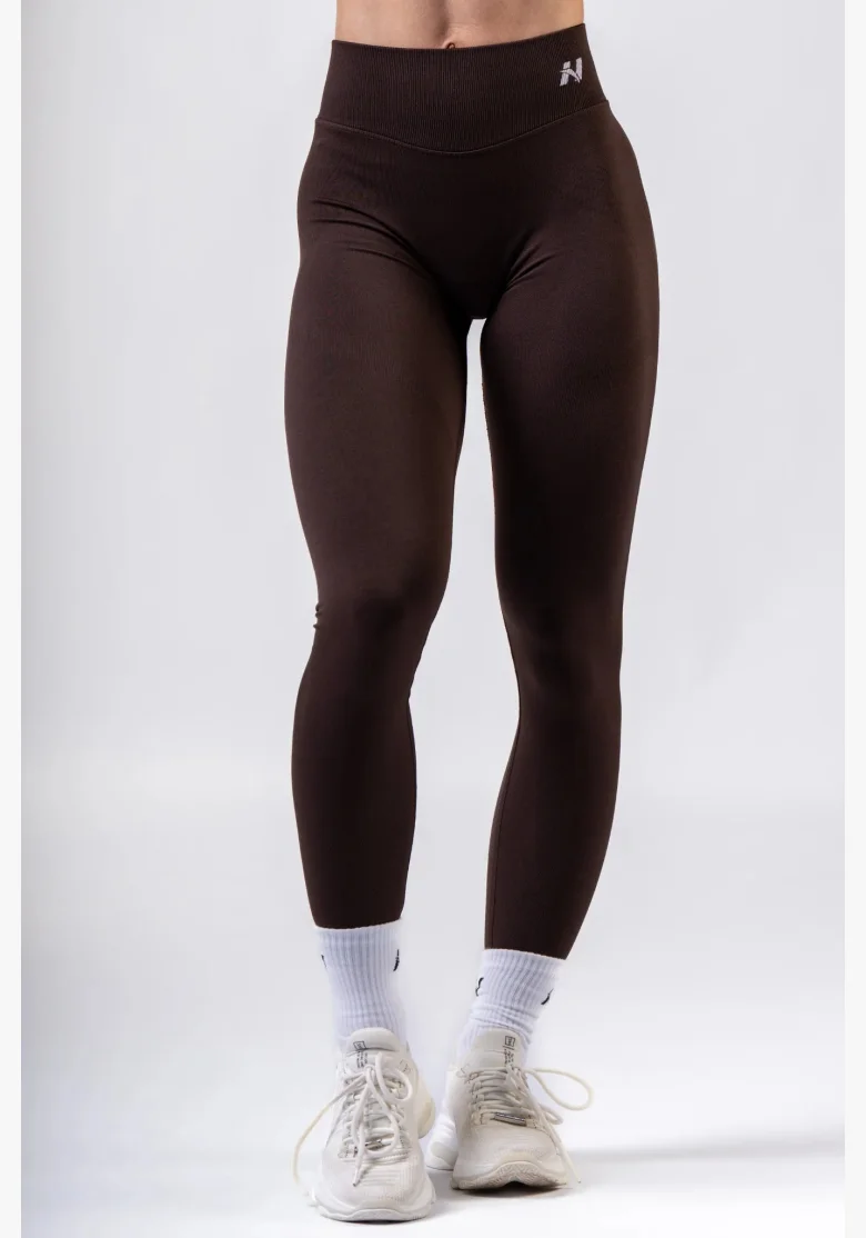 NEBBIA High-waist push-up leggings POWER brown