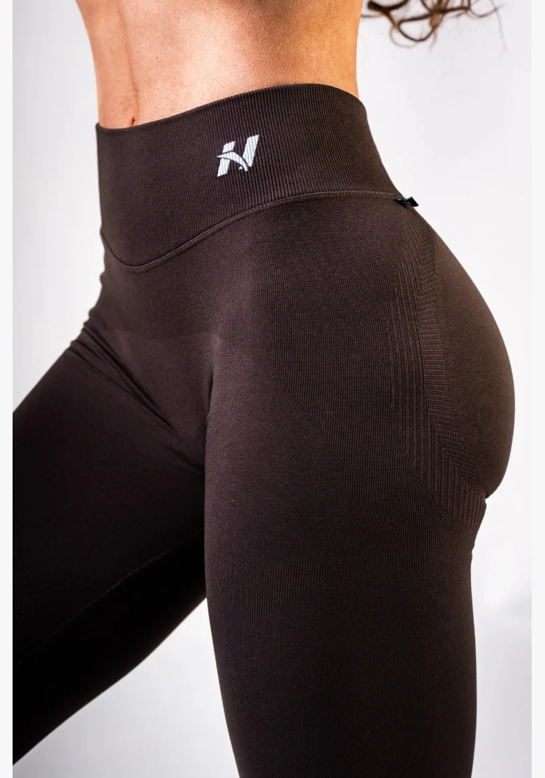 NEBBIA High-waist push-up leggings POWER brown