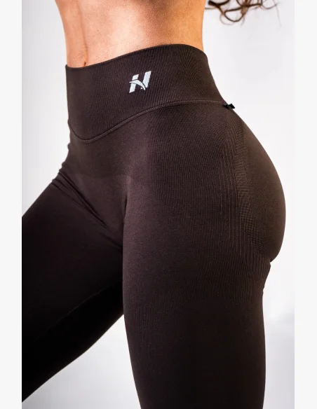 NEBBIA High-waist push-up leggings POWER brown