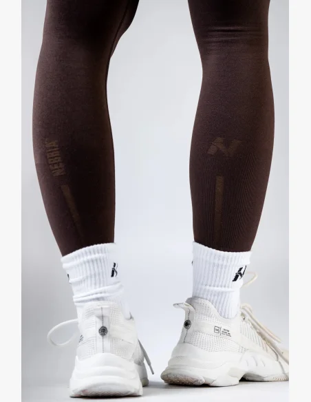 NEBBIA High-waist push-up leggings POWER brown