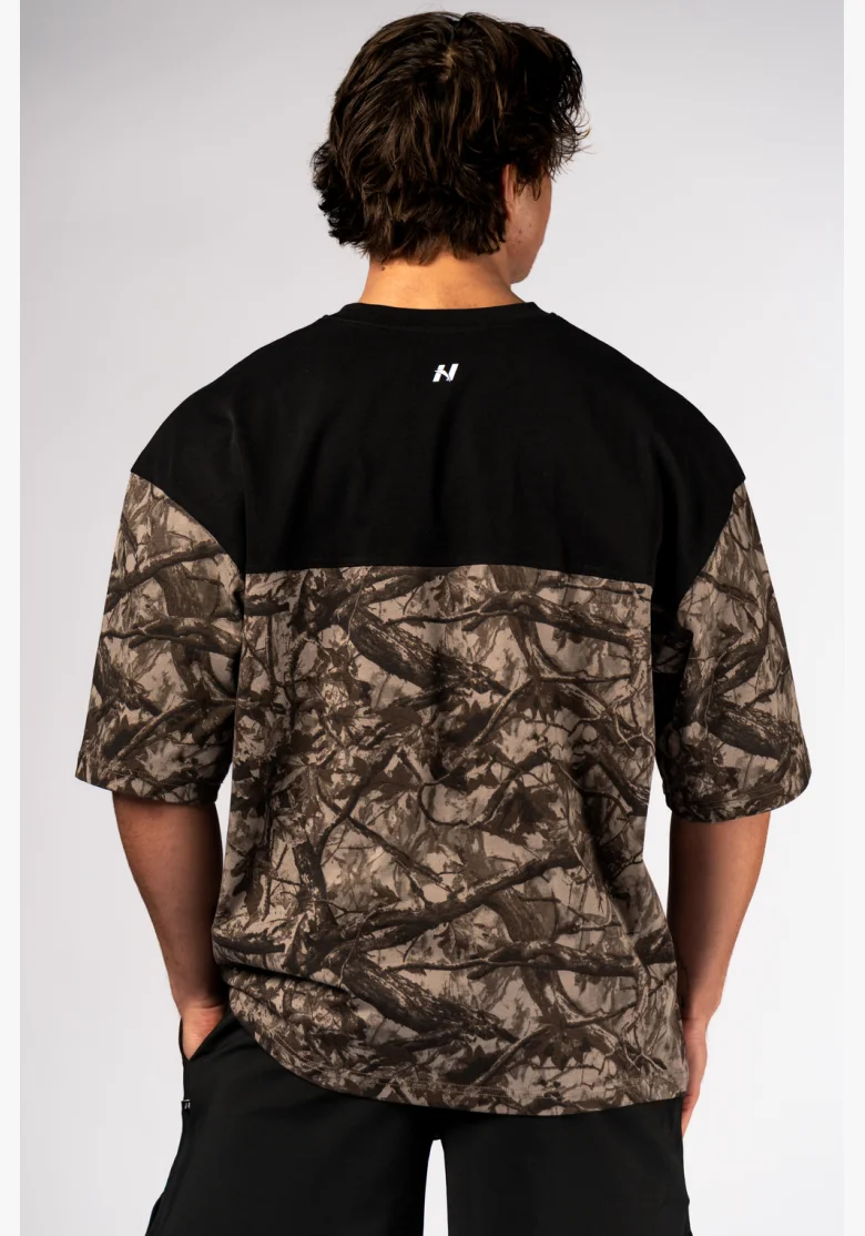 NEBBIA Oversized t-shirt POWER Camo pale