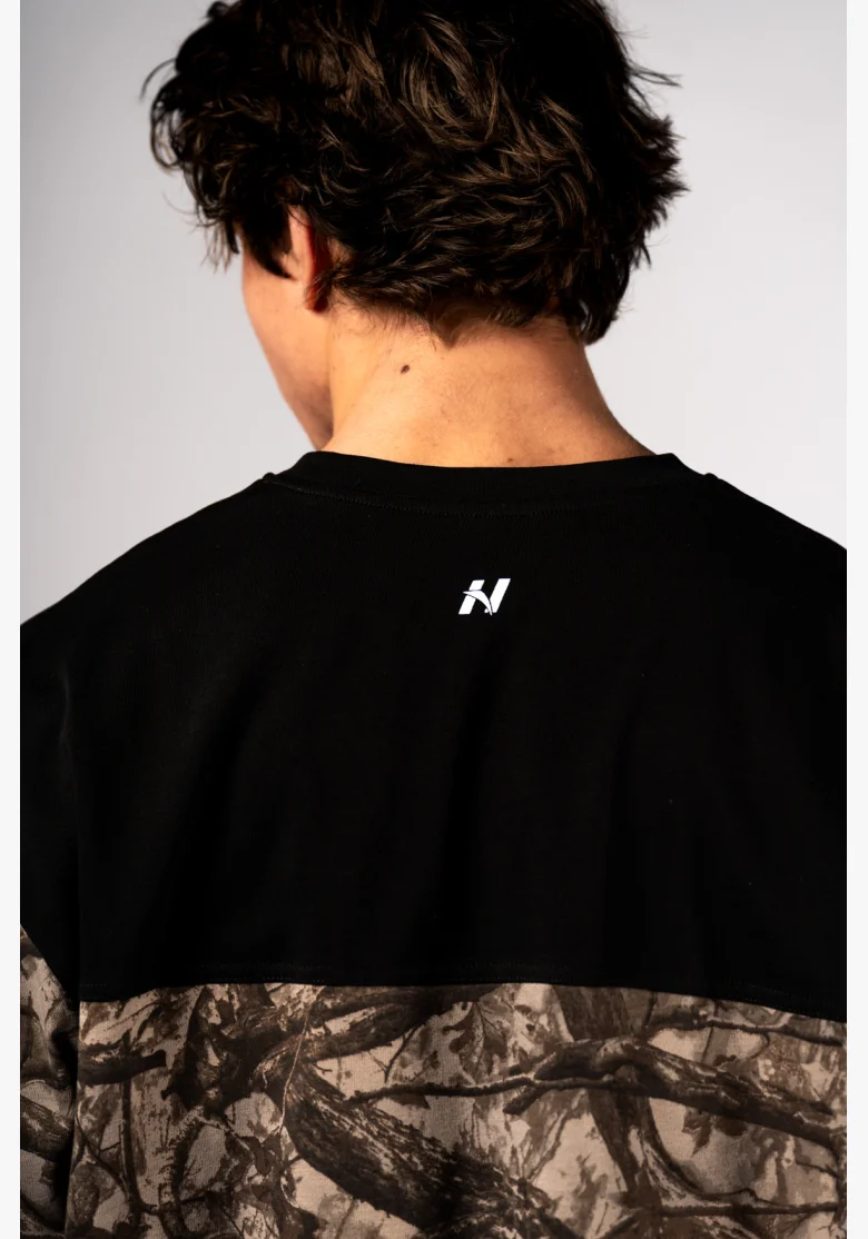 NEBBIA Oversized t-shirt POWER Camo pale