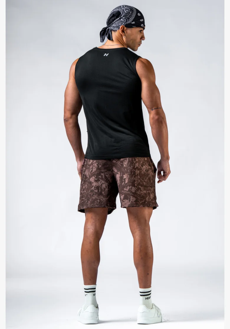 NEBBIA Seamless sleeveless t-shirt POWER black