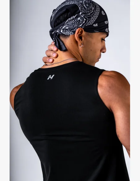 NEBBIA Seamless sleeveless t-shirt POWER black