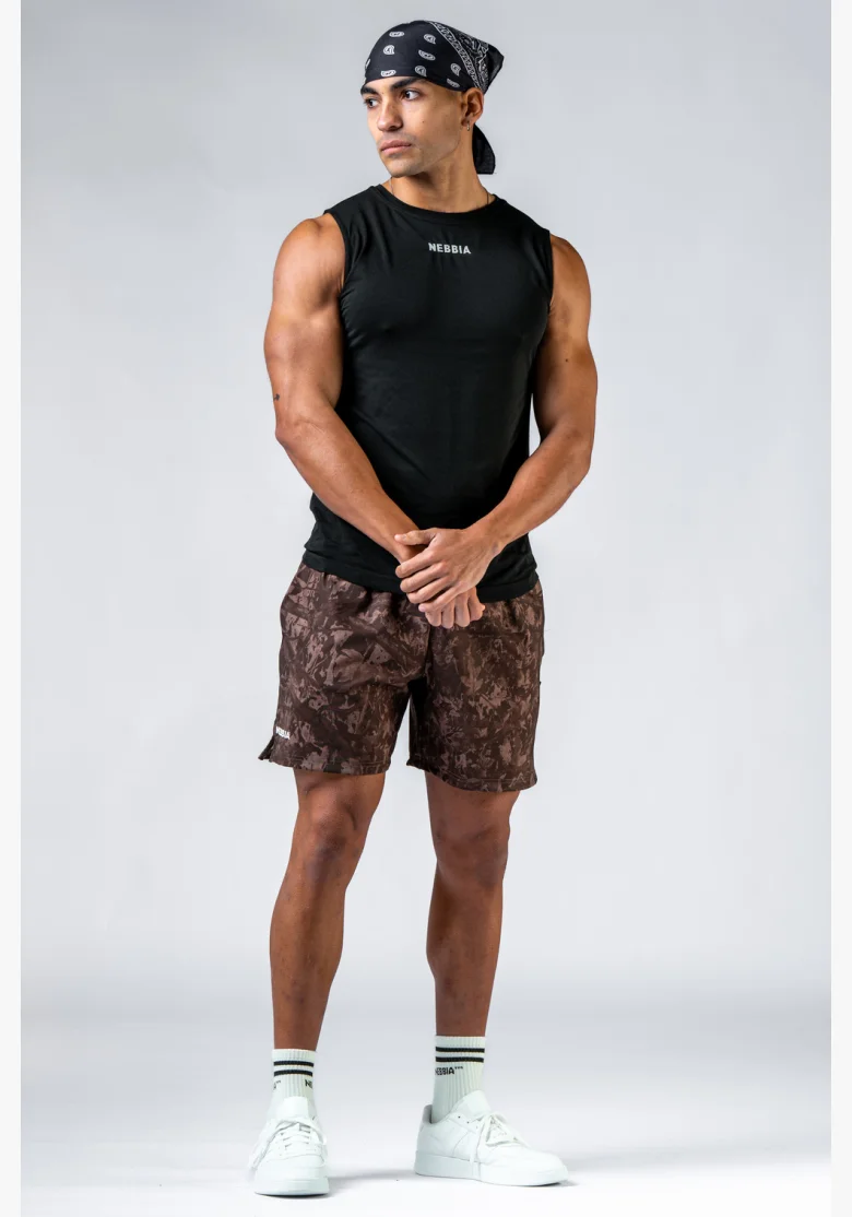 NEBBIA Seamless sleeveless t-shirt POWER black