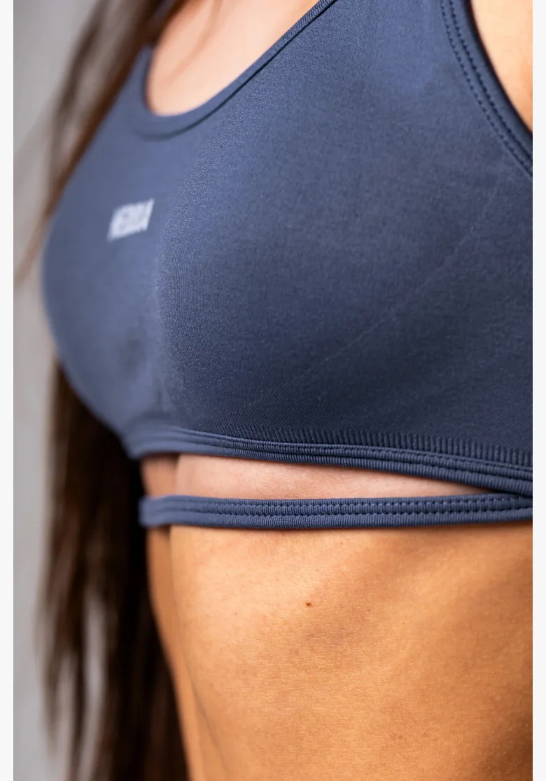 NEBBIA Open-back sports bra POWER gray
