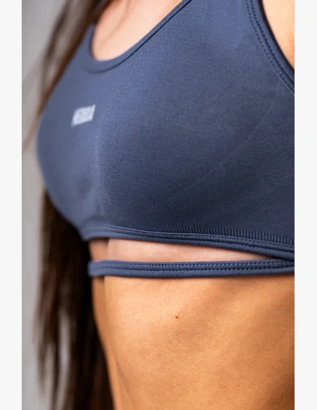 NEBBIA Open-back sports bra POWER gray
