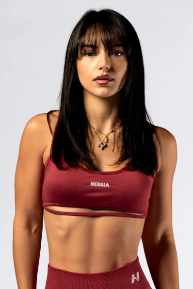 NEBBIA Open-back sports bra POWER red