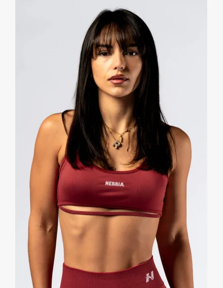 NEBBIA Open-back sports bra POWER red