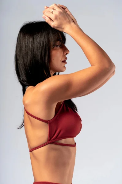 NEBBIA Open-back sports bra POWER red 2