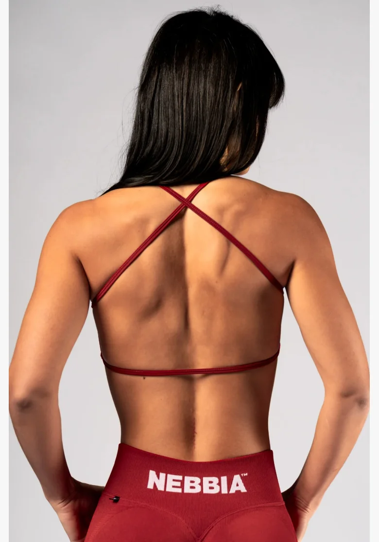NEBBIA Open-back sports bra POWER red