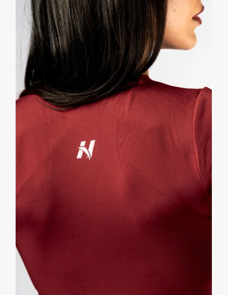 NEBBIA Seamless crop top with short sleeve POWER red