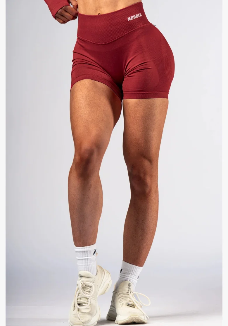 NEBBIA High-waist push-up shorts POWER red
