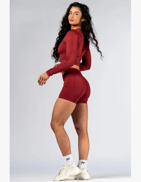 NEBBIA High-waist push-up shorts POWER red