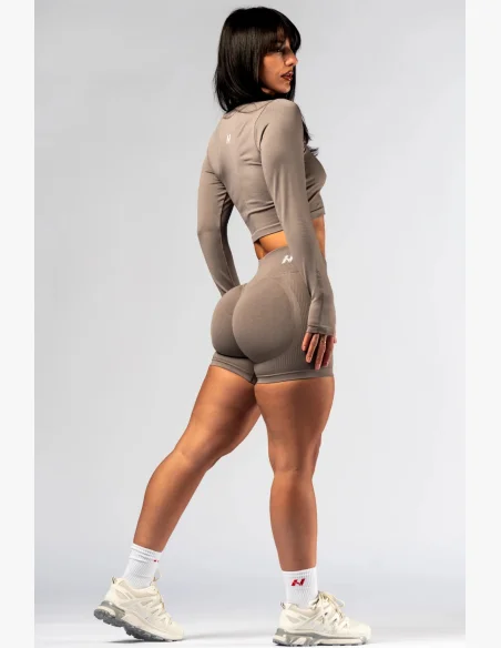 NEBBIA High-waist push-up shorts POWER beige