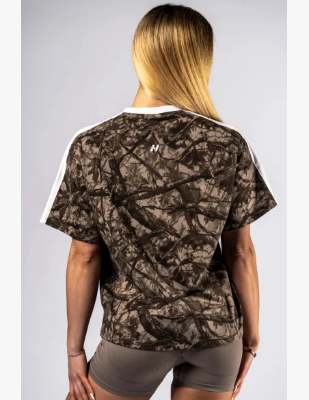 NEBBIA Relaxed fit t-shirt POWER camo beige