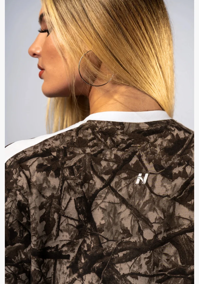 NEBBIA Relaxed fit t-shirt POWER camo beige