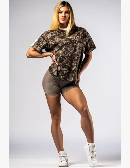 NEBBIA Relaxed fit t-shirt POWER camo beige
