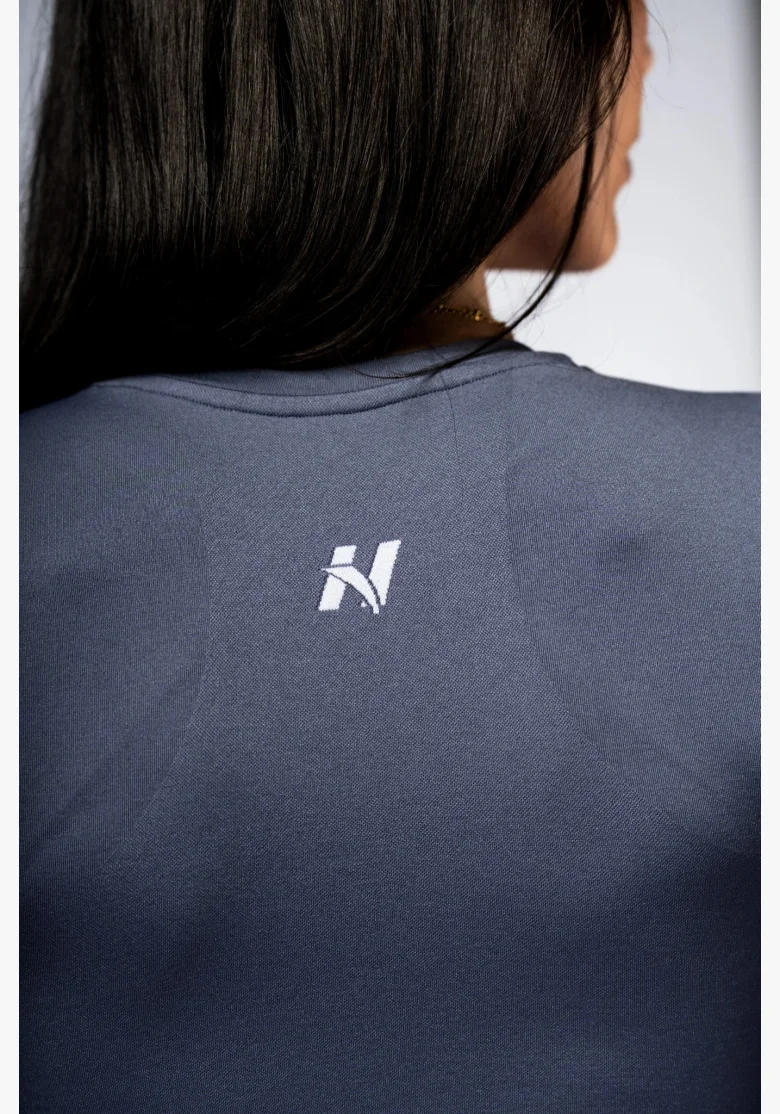 NEBBIA Seamless long-sleeve crop top POWER grey