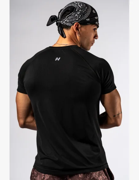 NEBBIA Seamless short-sleeved t-shirt POWER black
