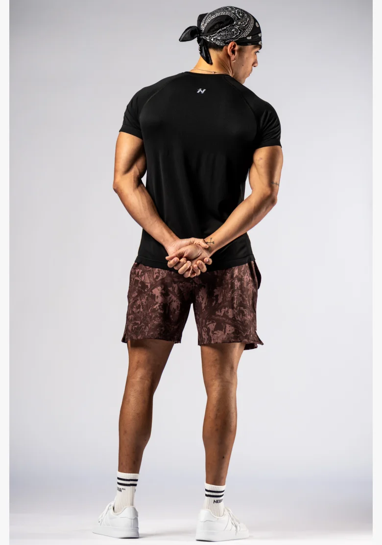 NEBBIA Seamless short-sleeved t-shirt POWER black